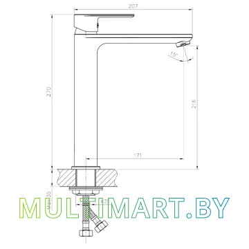 Смеситель Haiba HB11505-8 (белый) картинка 2